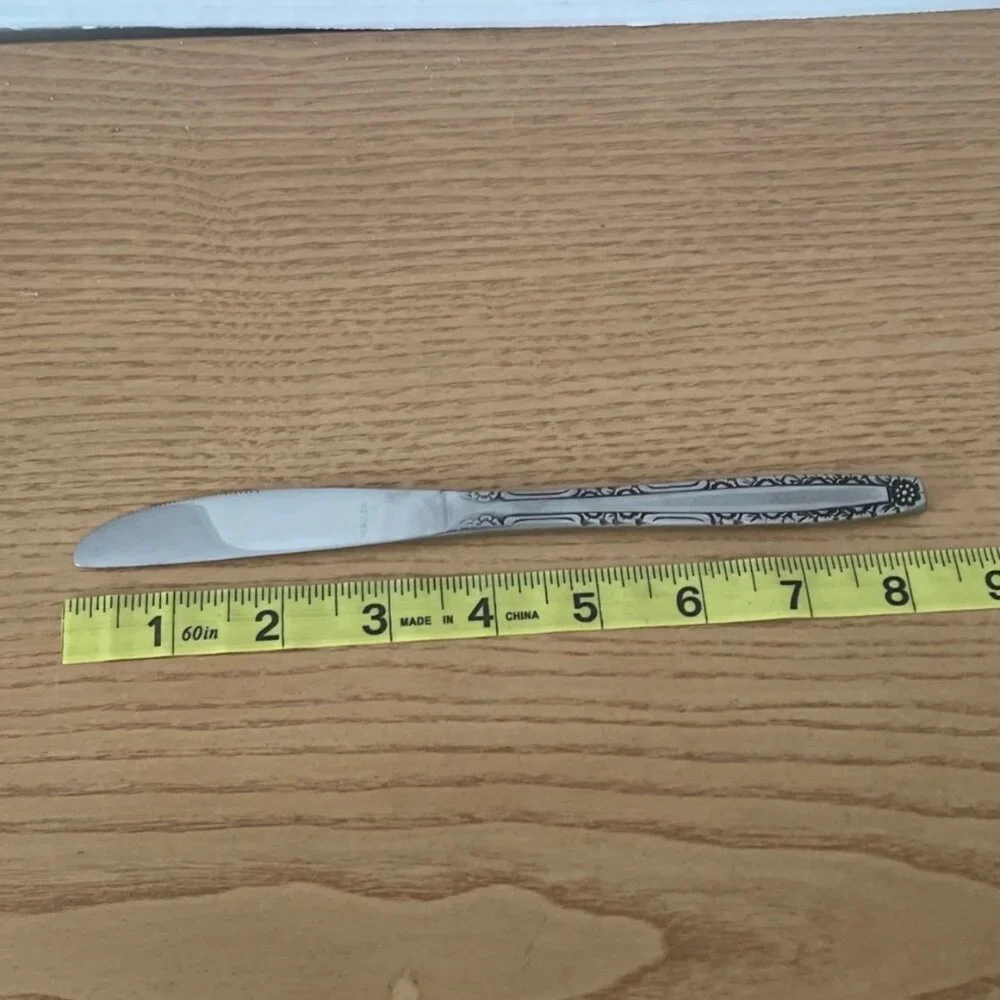 Imperial International IIC Misty Morn Pattern 6 Dinner Knives Ornate Floral